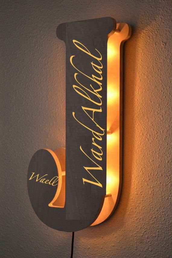 Custom Name Letter Wall Light