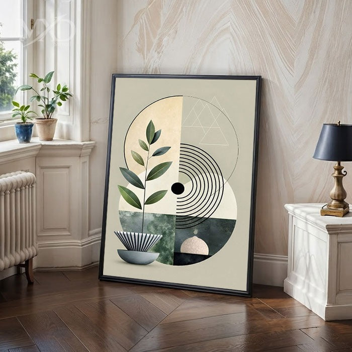 Geometric Botanical Framed Art