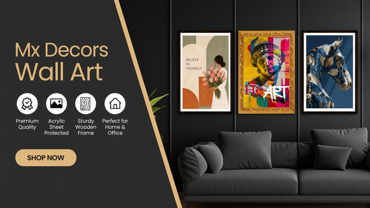 MX Decors Wall Art — premium quality acrylic sheet wooden frame