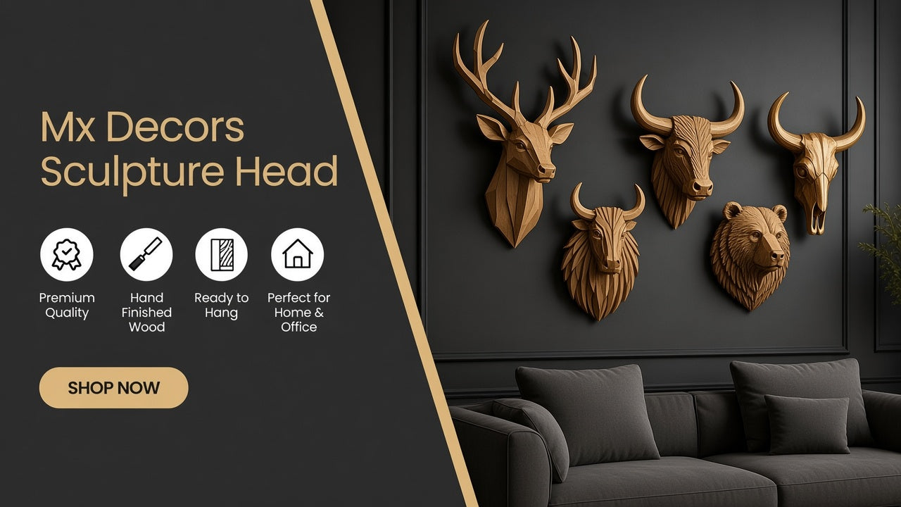 MX Decors Sculpture Head — 3D wooden wall sculptures