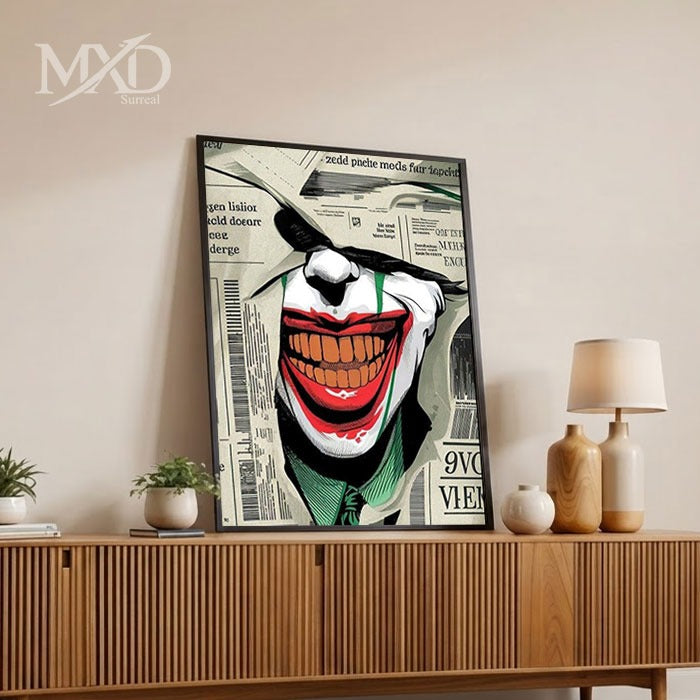 Joker Newspaper Framed Art