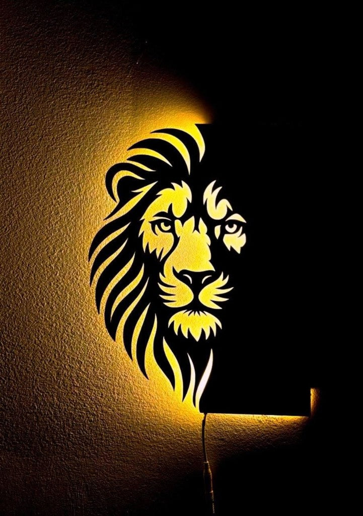 Lion Silhouette Wall Light