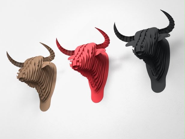 Wooden Bull Head Cutout