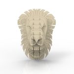 Laser Cut Lion Head Trophy