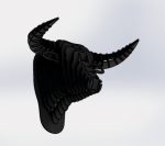 Laser Cut Bull Head Wall Mount - Image 3