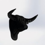 Laser Cut Bull Head Wall Mount