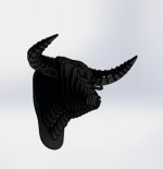 Laser Cut Bull Head Wall Mount