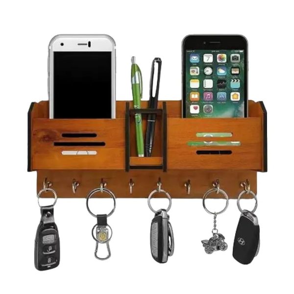 Mobile Charging Stand | Keys Hanging Hooks | Wall Hanging Stand For Keys