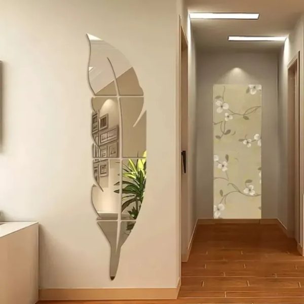 EVENTO 3D Acrylic Mirror Wall Decorations - Elegant Bird & Leaf Designs for Home Office Wall Art, Stickers Decals