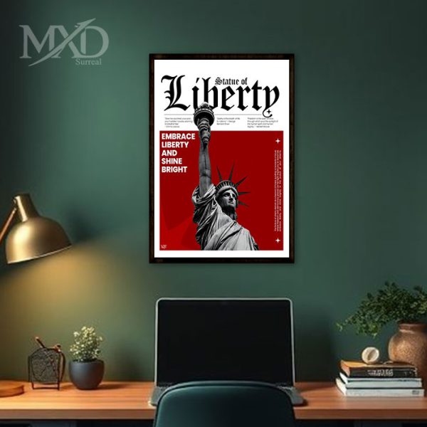 Statue of Liberty Poster Art with Frame