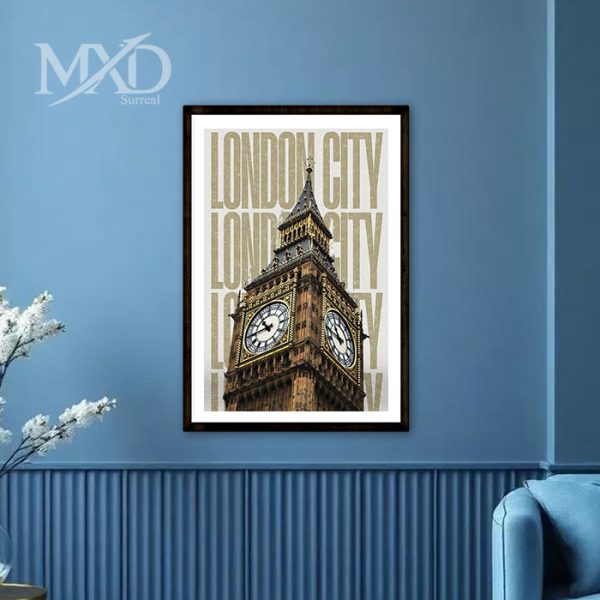 London City Tower Art with Frame