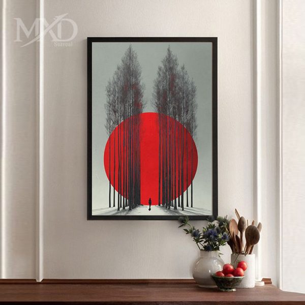 Alone in Nature Theme Art with Frame