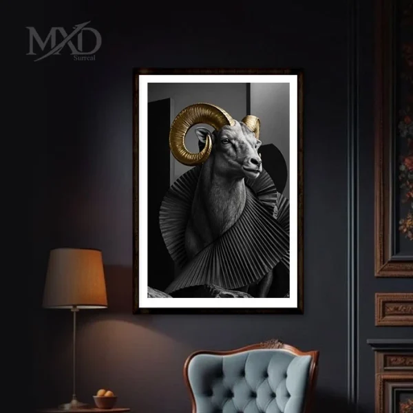 Goat Premium Wooden Art Frame | MX Decors